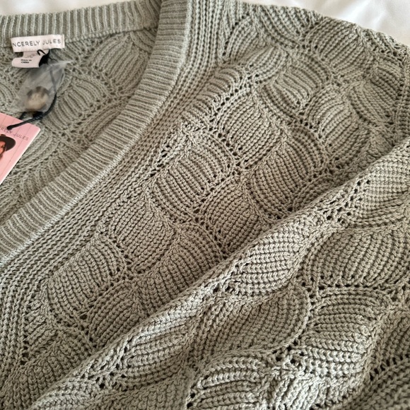 NWT Sage Button Down Sweater - Picture 2 of 3